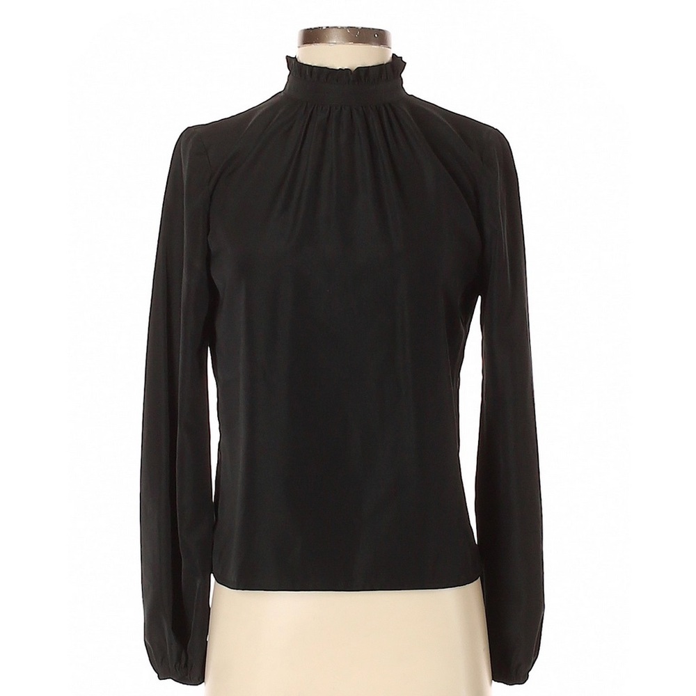 Eva Mendes by New York & Company Black Satin Top